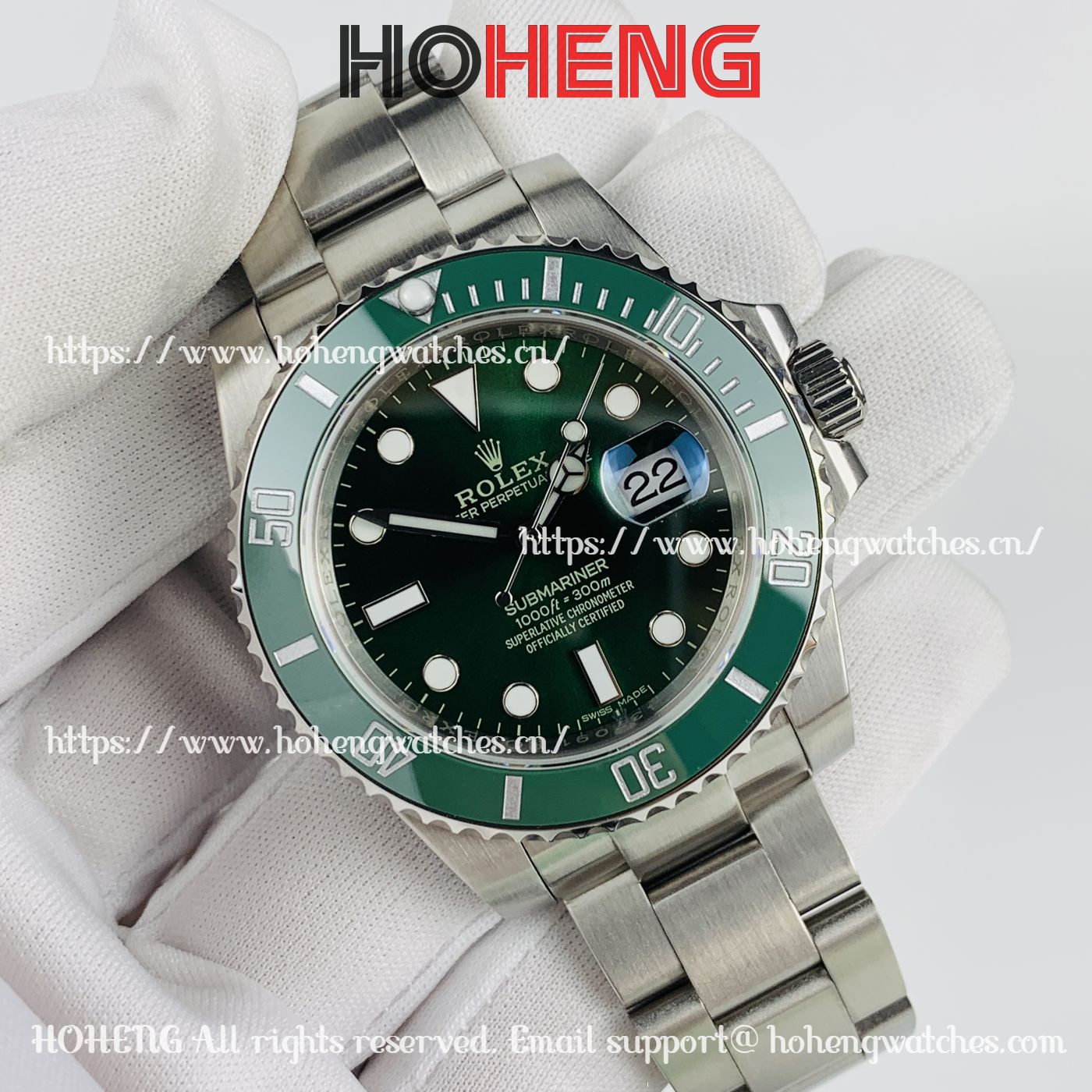 Green Face Rolex Submariner 116610LV Hulk