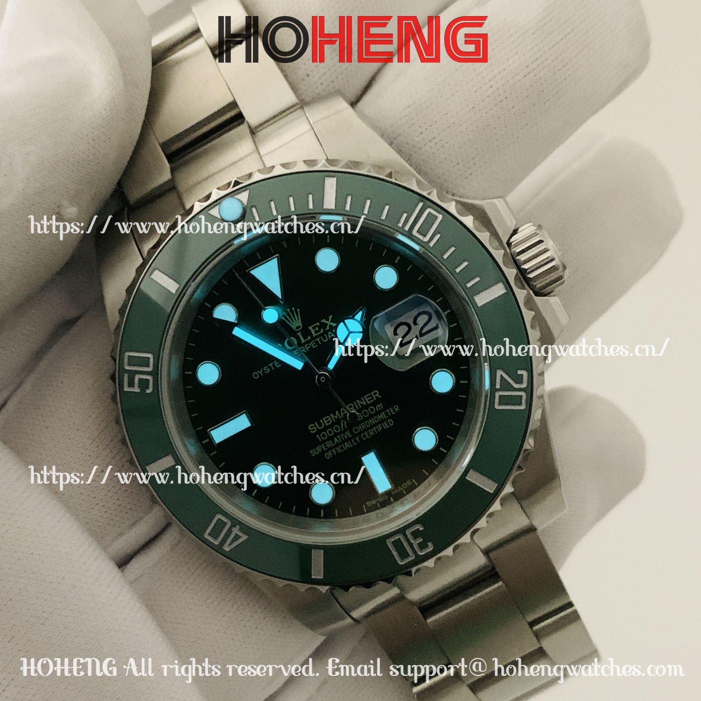 Green Face Rolex Submariner 116610LV Hulk
